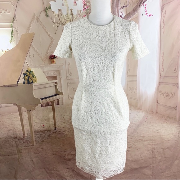 TopShop Ivory Lace Mesh Dress - Picture 3 of 9